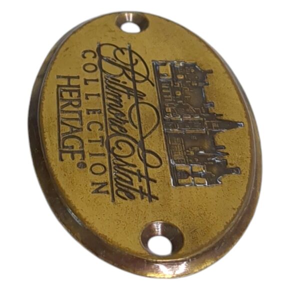 Biltmore Estate Heritage Collection Logo Nameplate Plaque Badges Emblem Brass - Picture 5 of 6